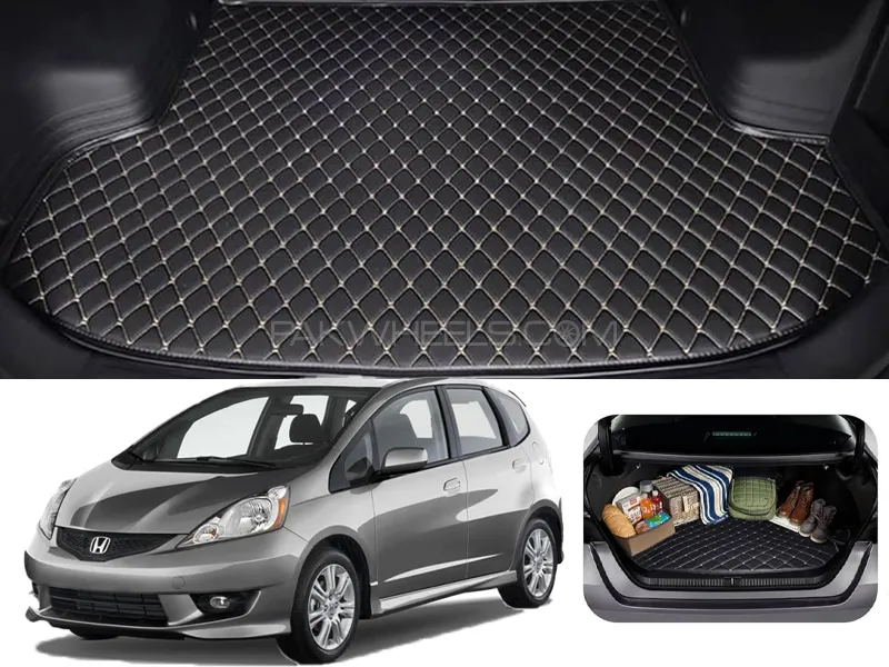 Honda Fit 7D Custom Car Trunk Mat - Model 2007-2013 Image-1
