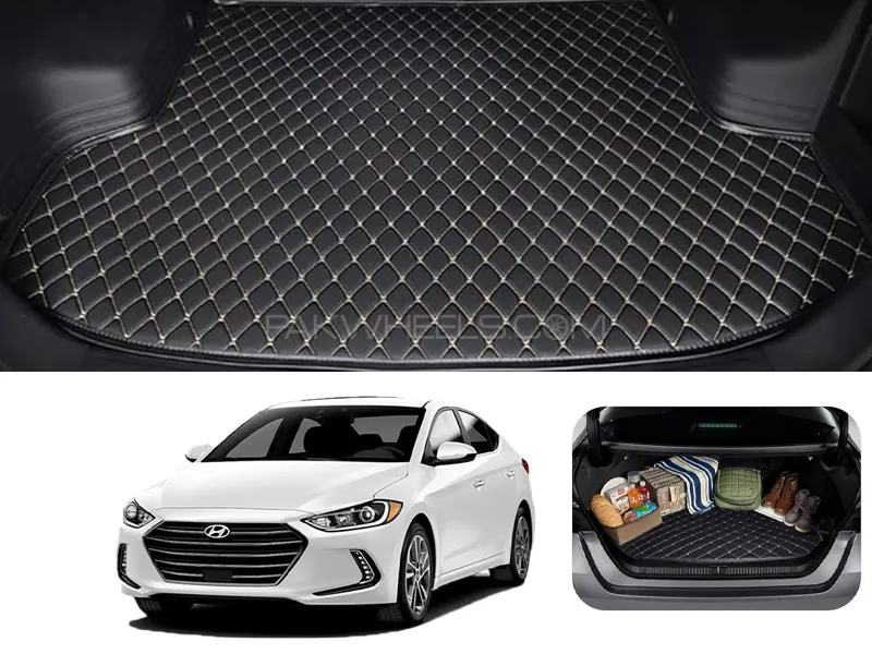 Hyundai Elantra 7D Custom Car Trunk Mat - Model 2021 Elantra Best Trunk Mats | Elantra 7D | Elantra  Image-1