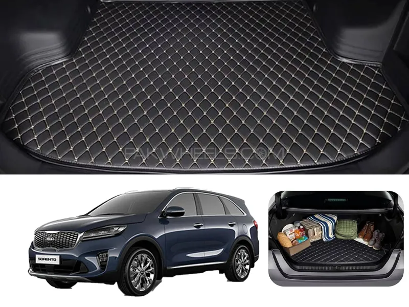 Kia Sorento 7D Custom Car Trunk Mat - Model 2021-2022 Sorento Best Trunk mat | Sorento Trunk Mat  Image-1