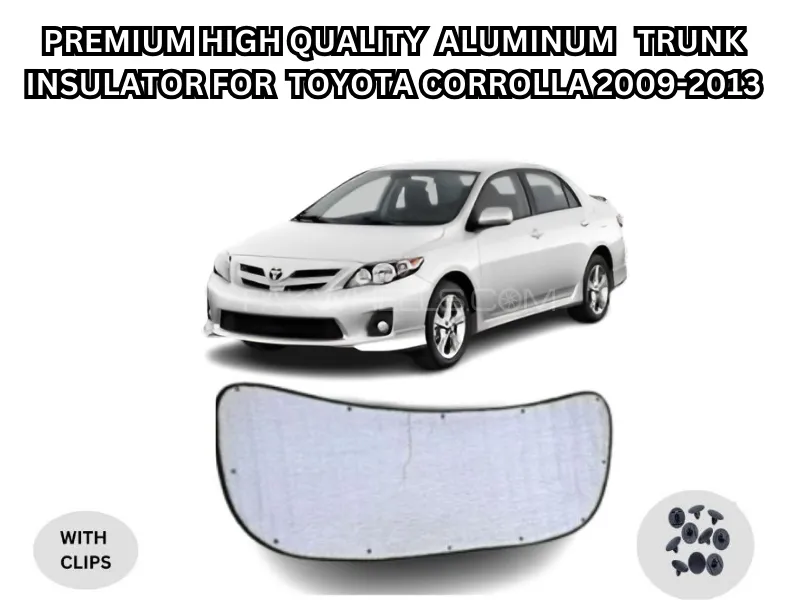 Premium High Quality Aluminum Trunk Insulator with Clips for Toyota Corolla 2009-2013 Image-1
