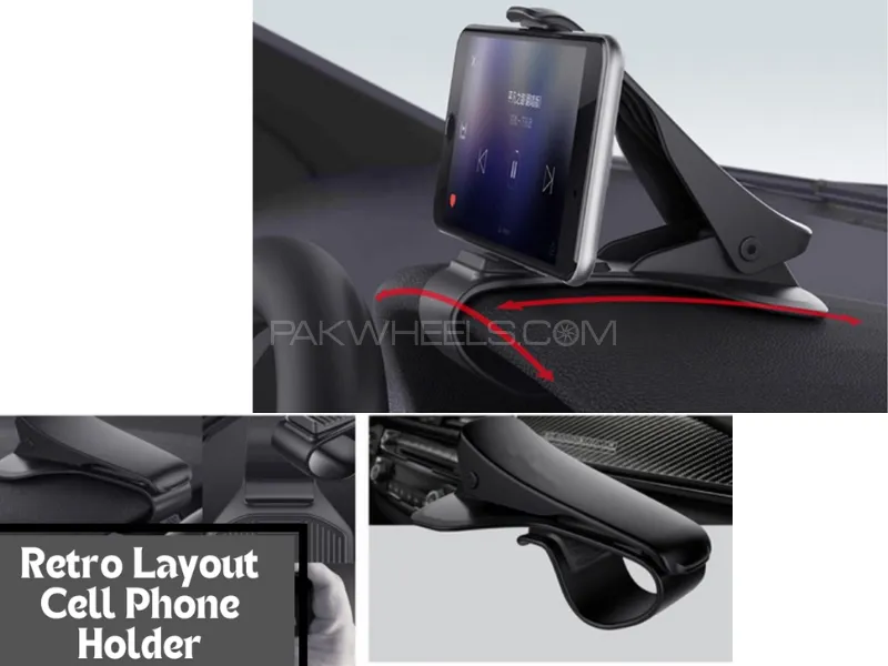 Car Holder For Phone Car Dashboard Clip Mount Mobile Cell Stand Smartphone GPS Support Image-1
