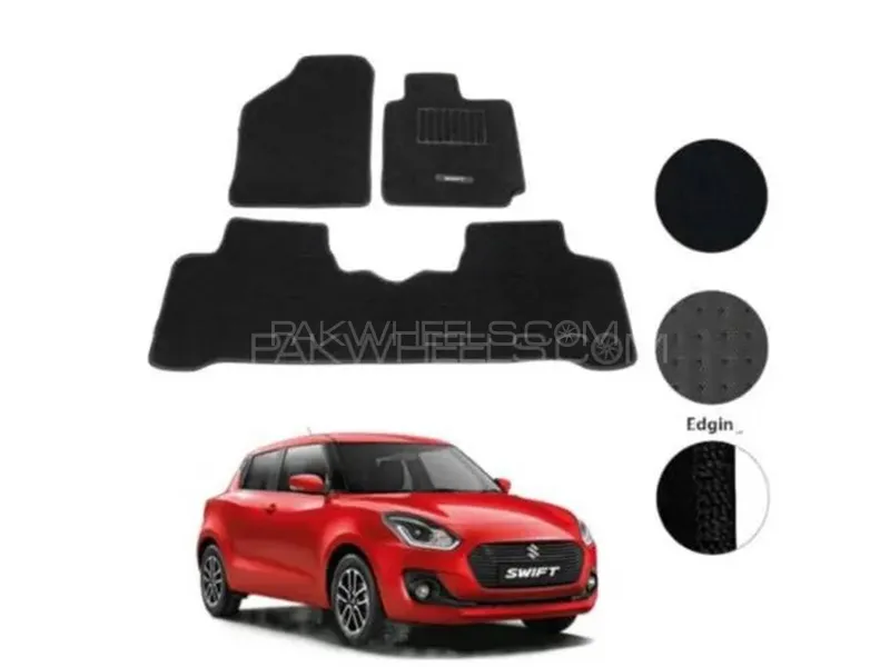 Suzuki Swift 2022-2024 Carpet Floor Mat - Black - OEM Fitting - 3 Pcs Image-1
