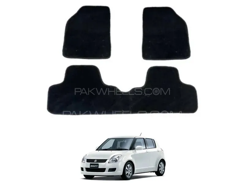 Suzuki Swift 2010-2021 Carpet Floor Mat - Black - OEM Fitting - 3 Pcs Image-1
