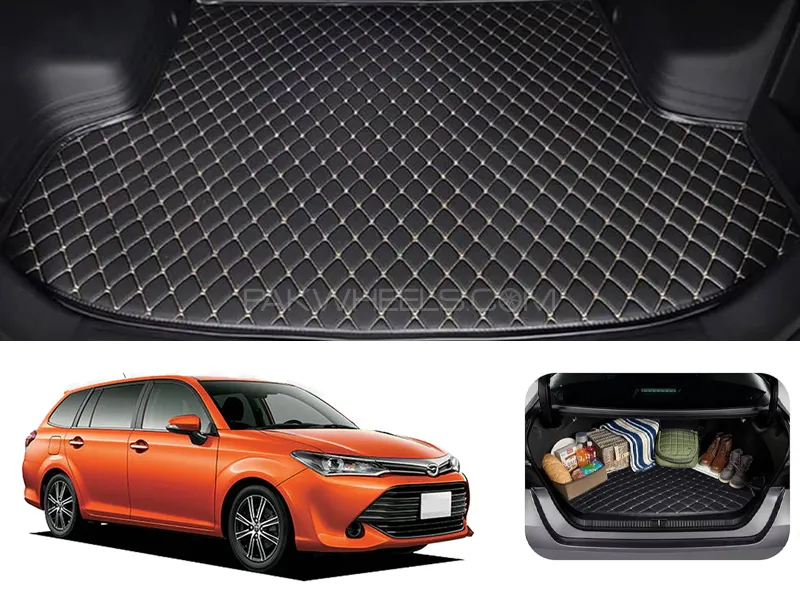 Toyota Corolla Fielder 7D Custom Car Trunk Mat - Model 2012-2018 Image-1