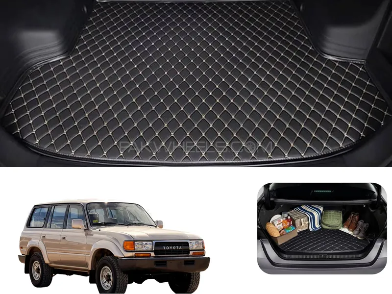 Toyota Land Cruiser 7D Custom Car Trunk Mat - Model 1990-1998 Image-1
