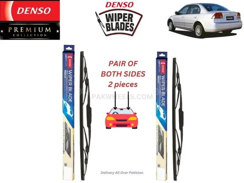 Honda Civic 2001-2004 Denso Wiper Blade - 2 Pcs Set - Denso Premium Image-1