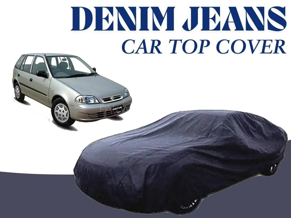 Suzuki Cultus 2007-2017 Denim Jeans Top Cover | 12oz Denim | Cotton Top Cover | Heat Proof  Image-1
