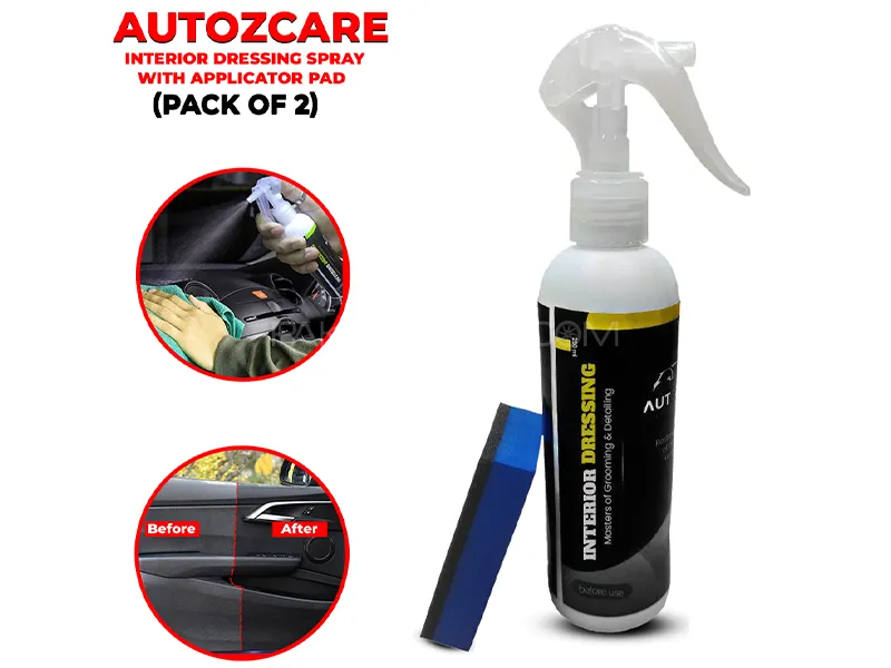 AutozCare Interior Dressing and Coating Applicator Pad - 250ML (Pack of 2) Image-1