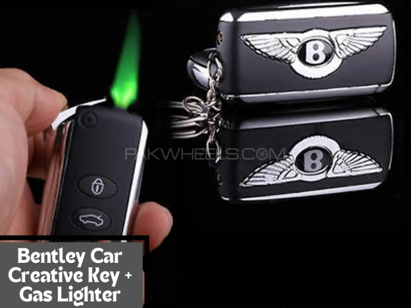 Bentley Car Creative Key Designed High Quality Key Chain Gas Lighter | Creative Car Key Lighter Image-1