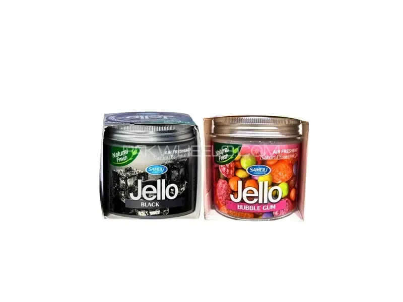 Jello Air Freshener Gel Pack Of 2  Black & Bubble Gum | Perfume Gel Image-1