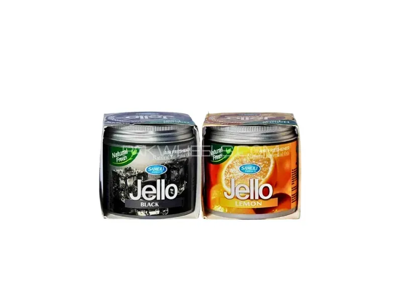 Jello Air Freshener Gel Pack Of 2  Black  & Lemon | Perfume Gel Image-1