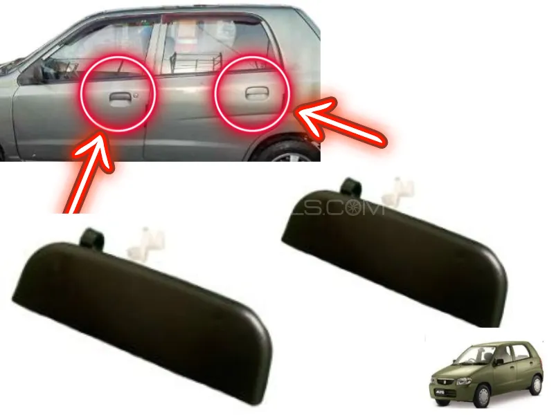 Suzuki Alto 2000-2012 Door Outer Handles | 2 Pcs  Image-1