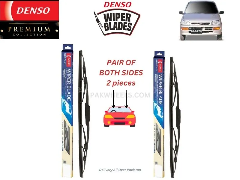 Daihatsu Cuore 2000-2012 Denso Wiper Blade - 2 Pcs Set - Denso Premium Image-1