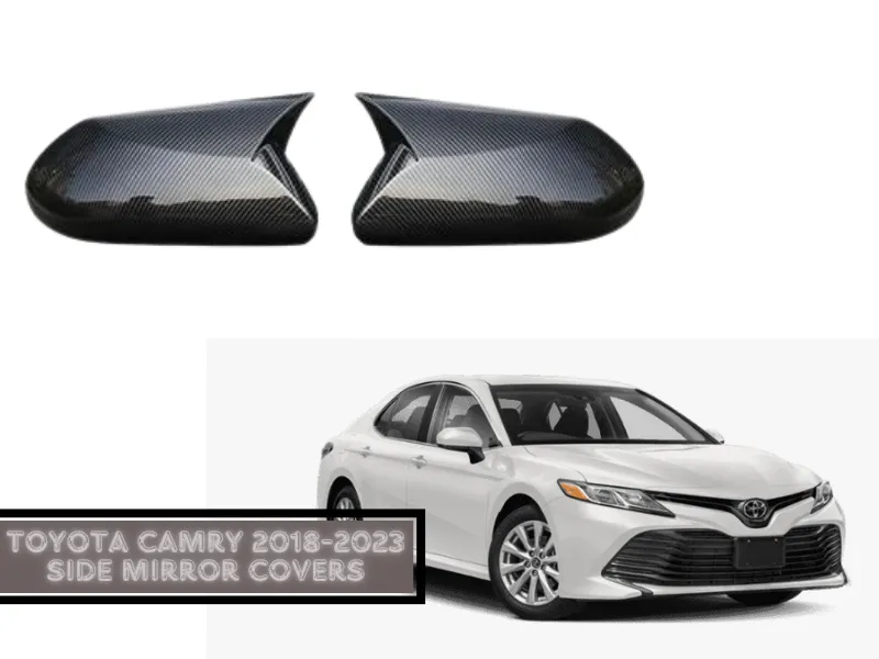 Toyota Camry 2018-2022 Carbon Fiber Side Mirror Covers | Rearview Side Mirror Trim Cover Image-1