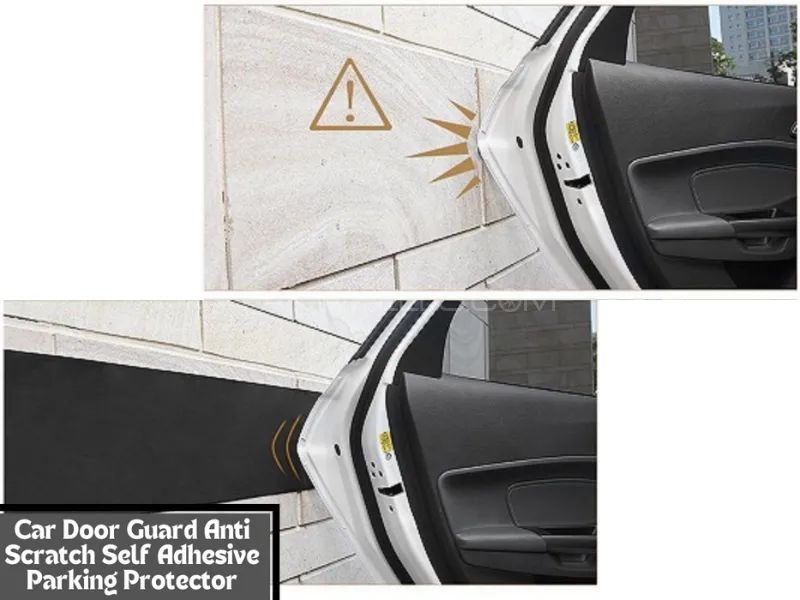 Car Door Bumper Bodywork Guard Anti Scratch Self Adhesive Parking Protector | Garage Wall Corner Image-1