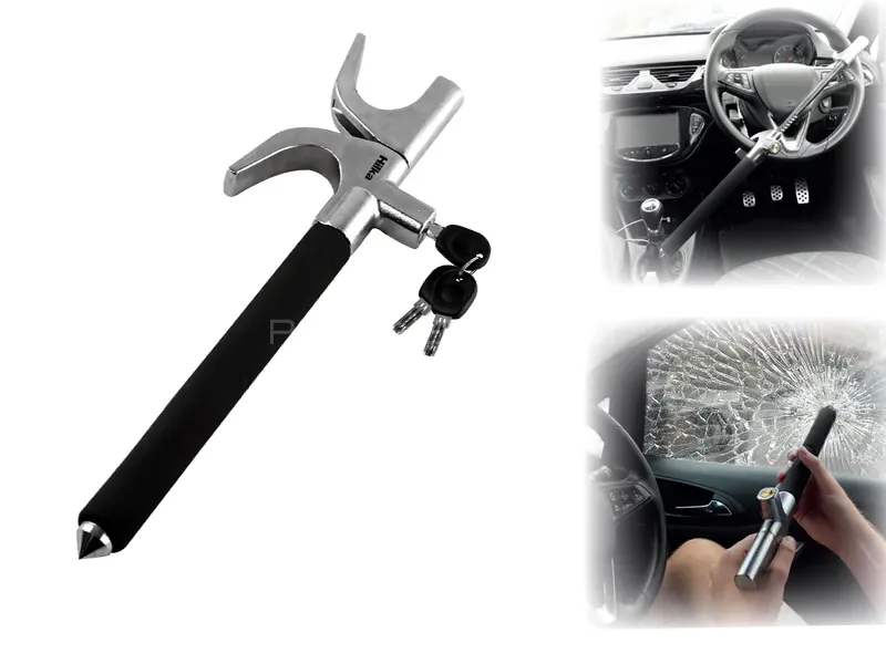 Anti-Theft Crook Steering Lock for Cars Image-1