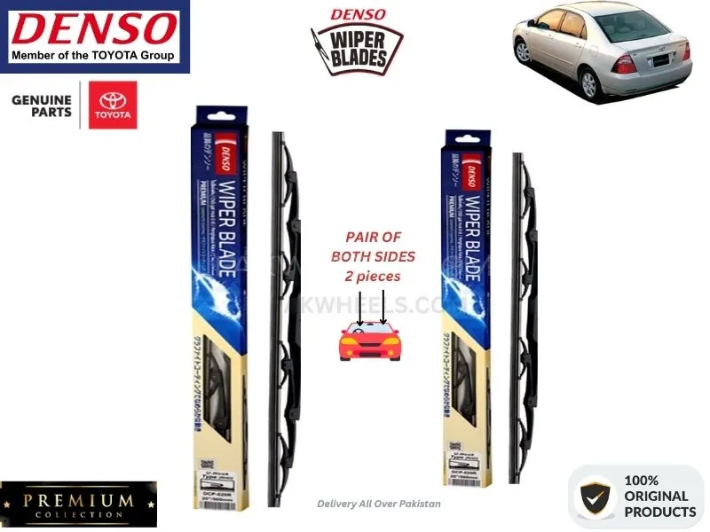 Toyota Corolla X 2000-2006 Denso Wiper Blade - 2 Pcs Set - Denso Premium Image-1