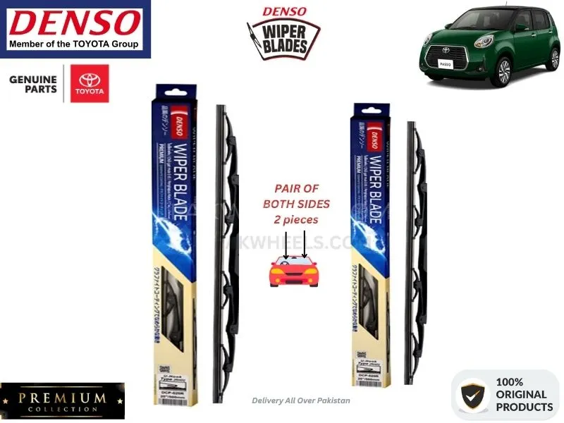 Toyota Passo Moda 2016-2024 Denso Wiper Blade - 2 Pcs Set - Denso Premium Image-1