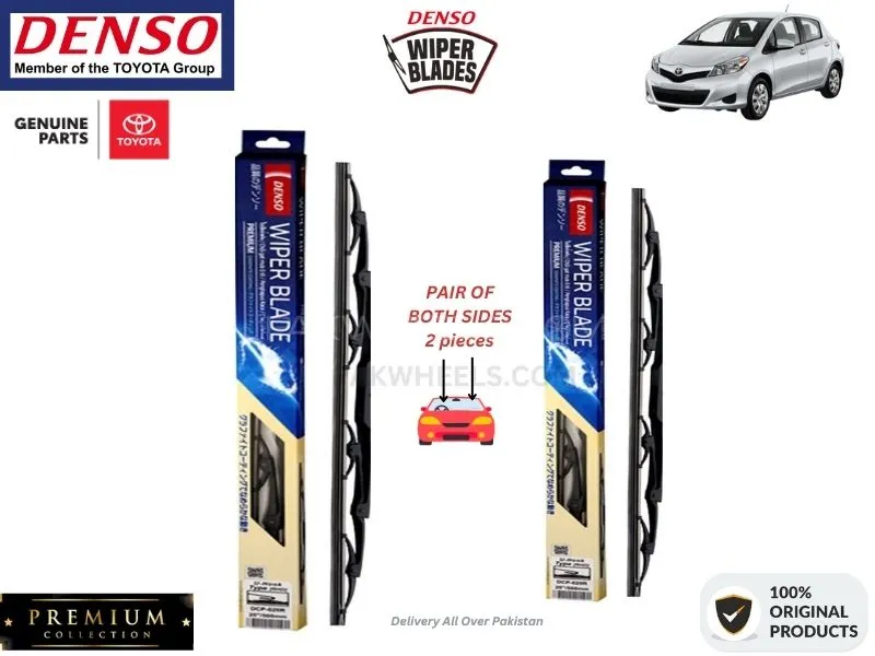 Toyota Vitz 2010-2015 Denso Wiper Blade - 2 Pcs Set - Denso Premium
