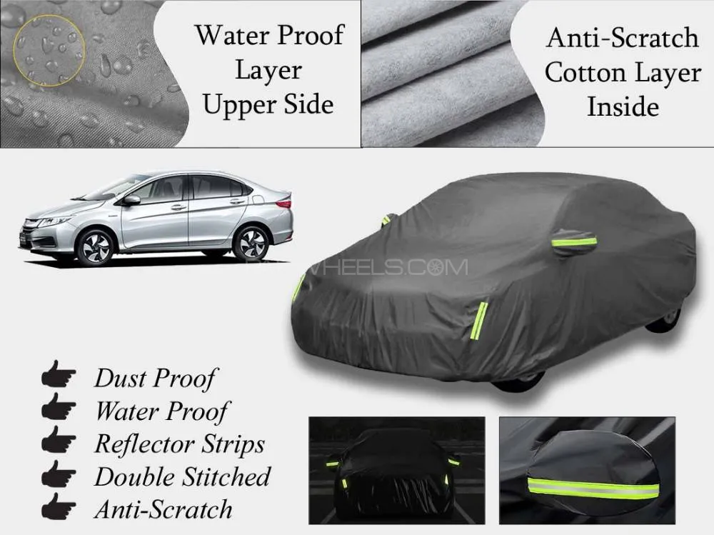 Honda Grace 2014-2020 Top Cover | Grey | Anti-Scratch | Double Layer | Heat Proof | Water Proof Image-1