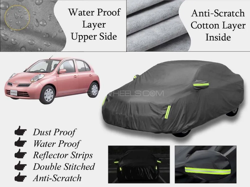 Nissan March 2002-2010 Top Cover | Grey | Anti-Scratch | Double Layer | Heat Proof | Water Proof Image-1