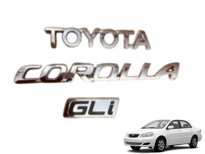 Toyota Corolla Gli 2002-2008 Rear Monogram Rear - 3 Pcs Image-1