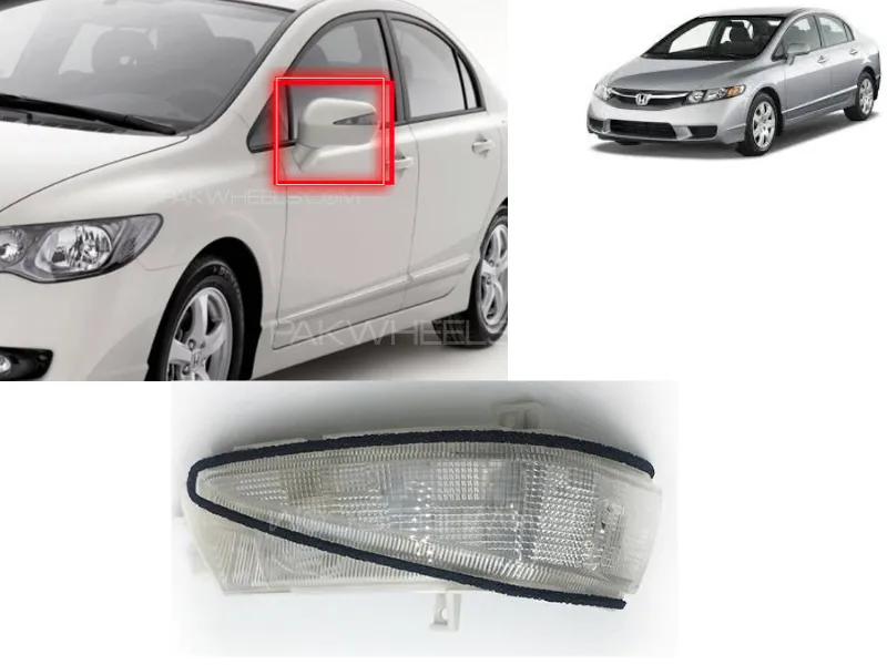 Honda Civic Reborn 2006-2012 Right Side Mirror Indicator - 1 Pcs Image-1