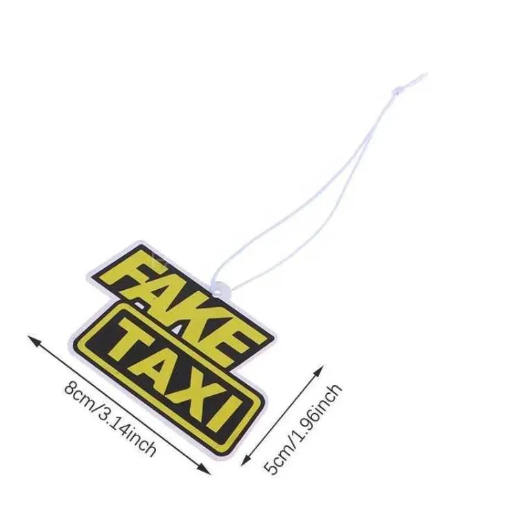Fake Taxi Style Car Air Freshener Hanging Perfume Rear View Mirror Decor For Car 1 Pc Image-1