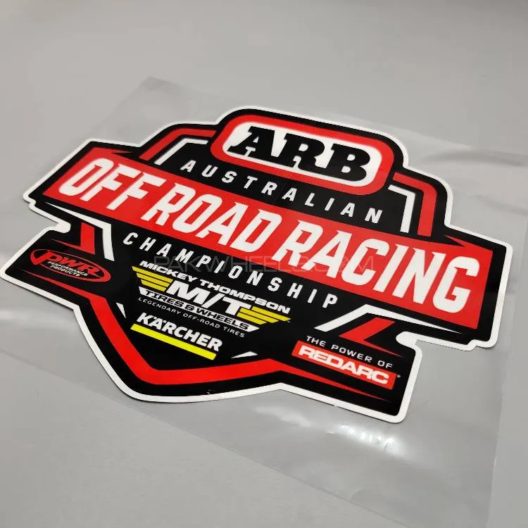 Premium Quality Custom Sticker Big Sheet For Car & Bike Embossed Style ARB Off Road Racing Image-1