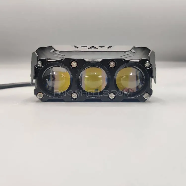 Universal 3 SMD Fog Light Dual Color With Metal Body 1 Pc Image-1