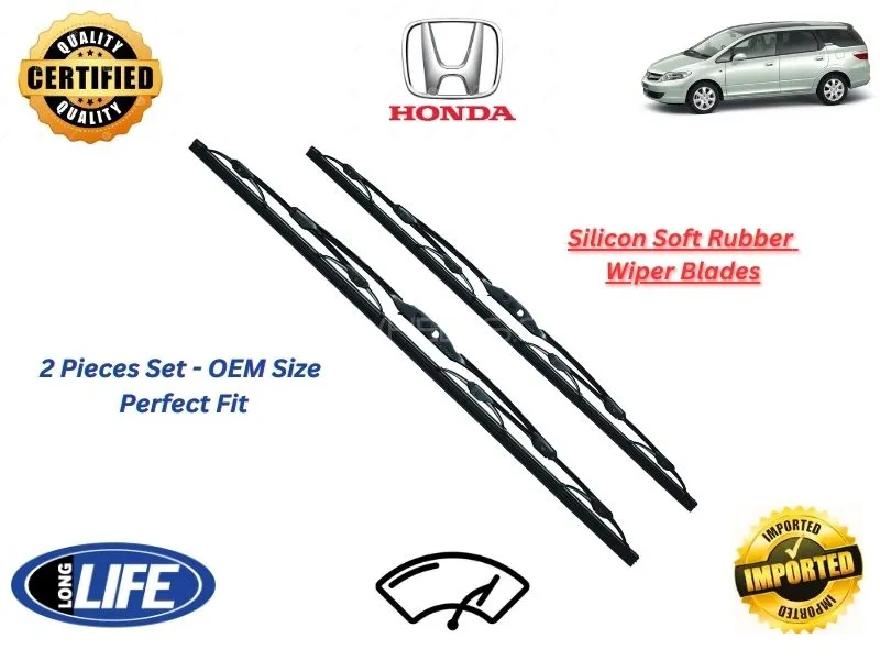 Honda Airwave 2005-2008 Silicone Soft Rubber Wiper Blades - 2 Pieces Set Image-1