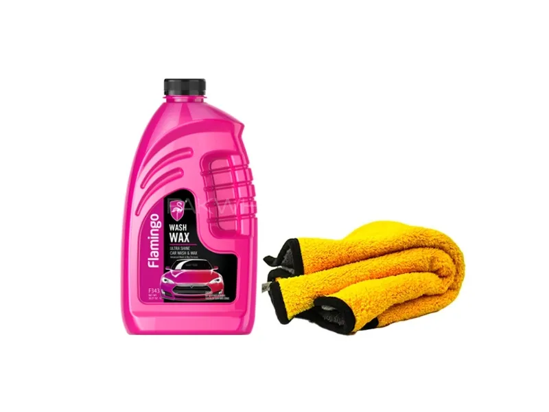 Flaming Wash And Wax Shampoo 2L With Premium Moicrofiber Towel Image-1