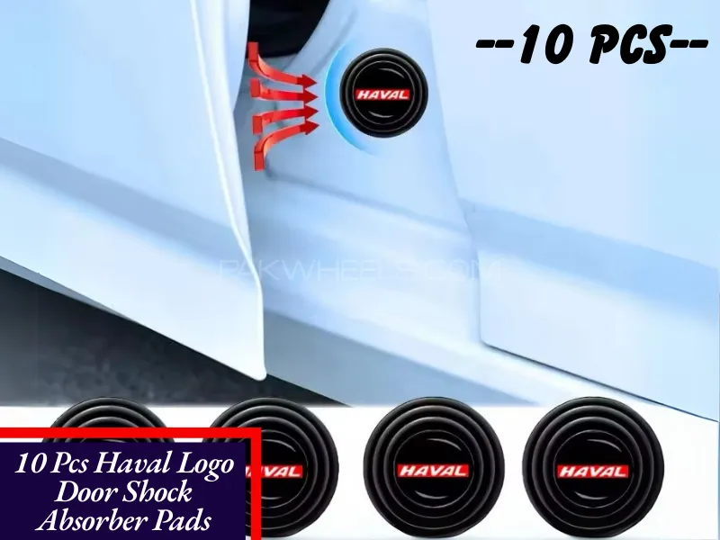 10pcs Car Door Shock Absorber Silicone Pad with (Haval) Logo | Shock Absorption Sound Insulation Image-1
