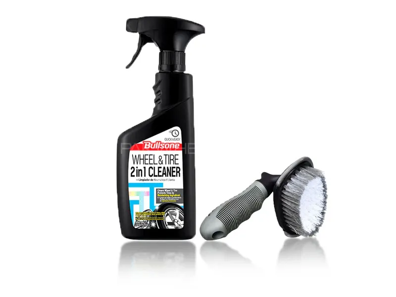2in1 Effective Wheel & Tire BullSone Cleaning & tire brush Edge Image-1