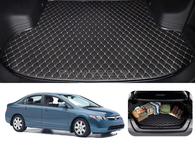 Honda Civic CF4 7D Custom Car Trunk Mat - Model 2003-2005 Image-1