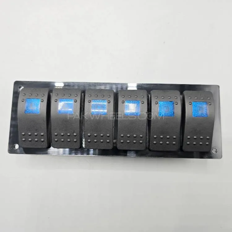 Universal 7-inch Switch Panel 6pcs Rocker Switches 1 Pc (Blue) Universal 7-inch Switch Panel 6pcs Rocker Switches 1 Pc (Blue) Image-2