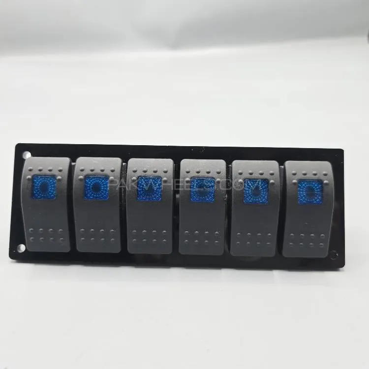 Universal 7-inch Switch Panel 6pcs Rocker Switches 1 Pc (Blue) Universal 7-inch Switch Panel 6pcs Rocker Switches 1 Pc (Blue) Image-4