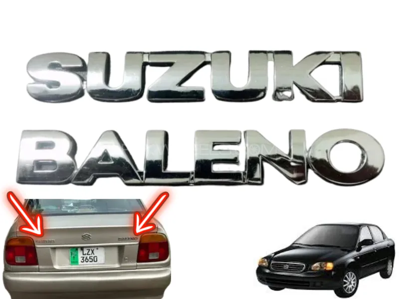 Suzuki Baleno 1998-2005 Monogram Emblem -2 Pcs Image-1