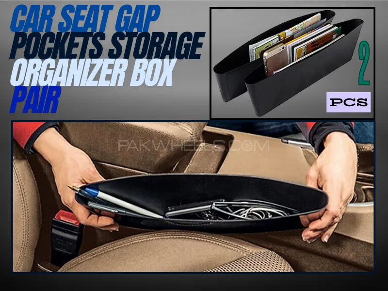Car Seat Pockets Storage Organizer Box Pair Image-1