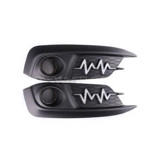 DRL Fog Lamp Cover Heart Beat Style For Honda Civic 2016-2018 - With 2 colors  Image-1
