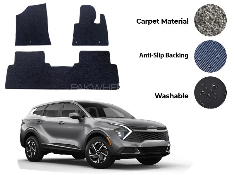 Kia Sportage Fitting Carpet Floor Mat 3PCS - Model 2019-2024 Image-1