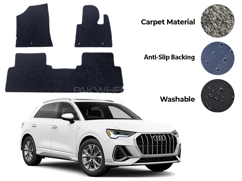 Audi Q3 Genuine Fitting Carpet Floor Mat 3PCS - Model 2019-2025 Image-1