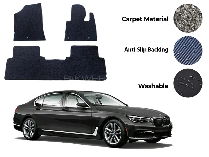 BMW 7 Series Genuine Fitting Carpet Floor Mat 5PCS - Model 2016-2018 Image-1