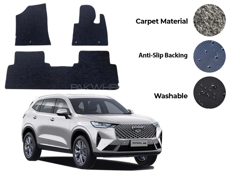 Haval H6 Fitting Carpet Floor Mat 3PCS - Model 2021-2025 Image-1