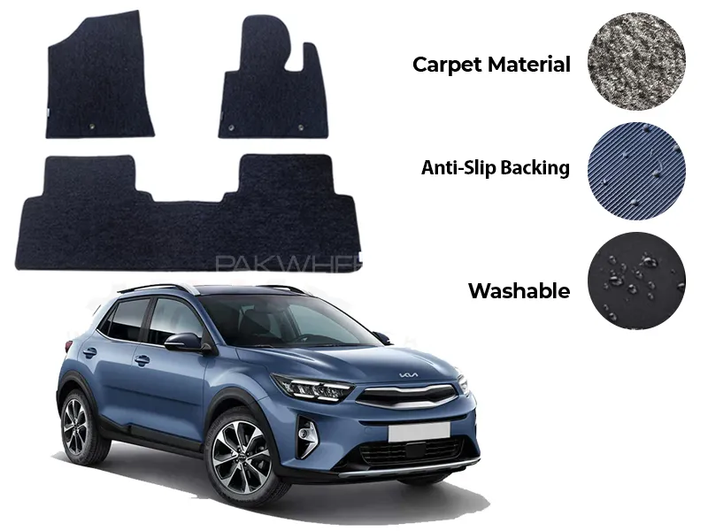 Kia Stonic Genuine Fitting Carpet Floor Mat 3PCS - Model 2021-2024 Image-1