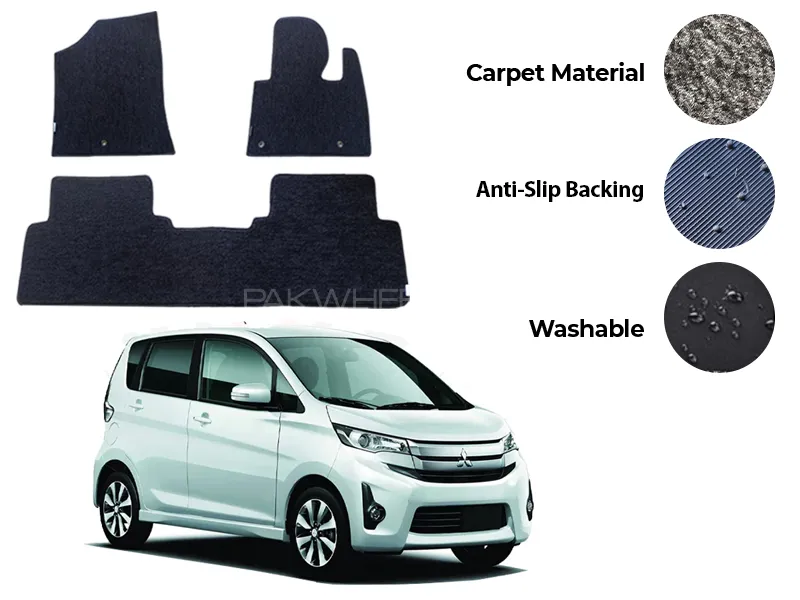 Mitsubishi EK Custom Fitting Carpet Floor Mat 3PCS - Model 2013-2018
