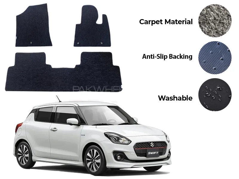 Suzuki Swift Genuine Fitting Carpet Floor Mat 3PCS - Model 2010-2021 Image-1