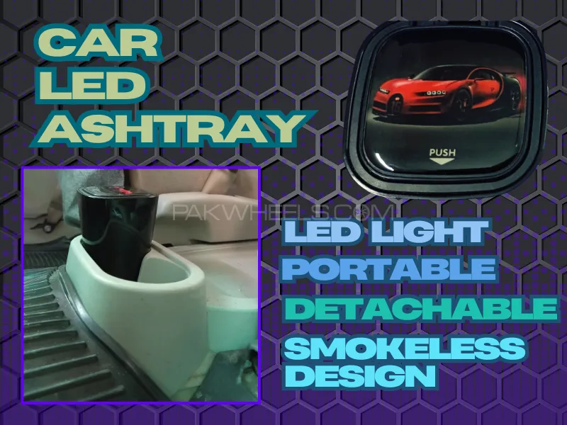 Universal Car Ashtray with LED Light Image-1
