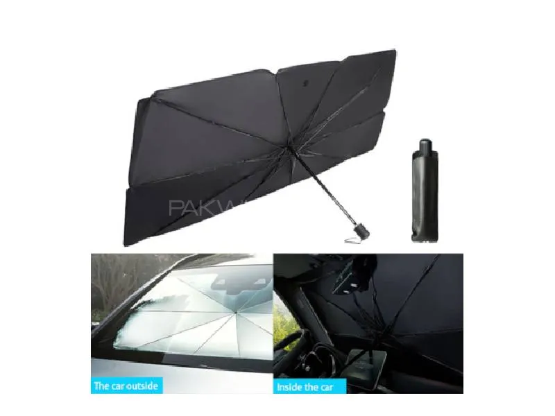 Car Windshield Sun Shade Umbrella – Foldable UV Protection Sunshade for All Vehicles Image-1