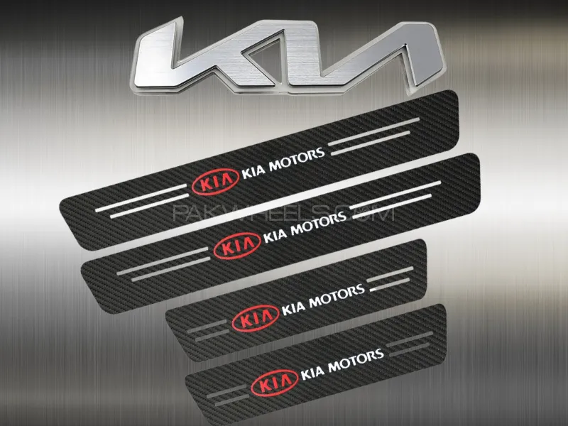 Universal KIA Car Door Sill Protector Strip - 4pcs Image-1